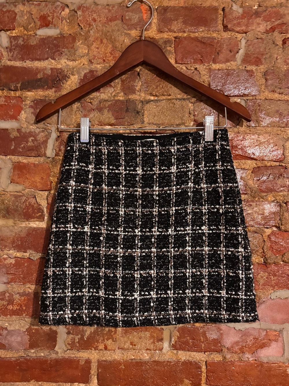 Abercrombie Black Tweed Skort